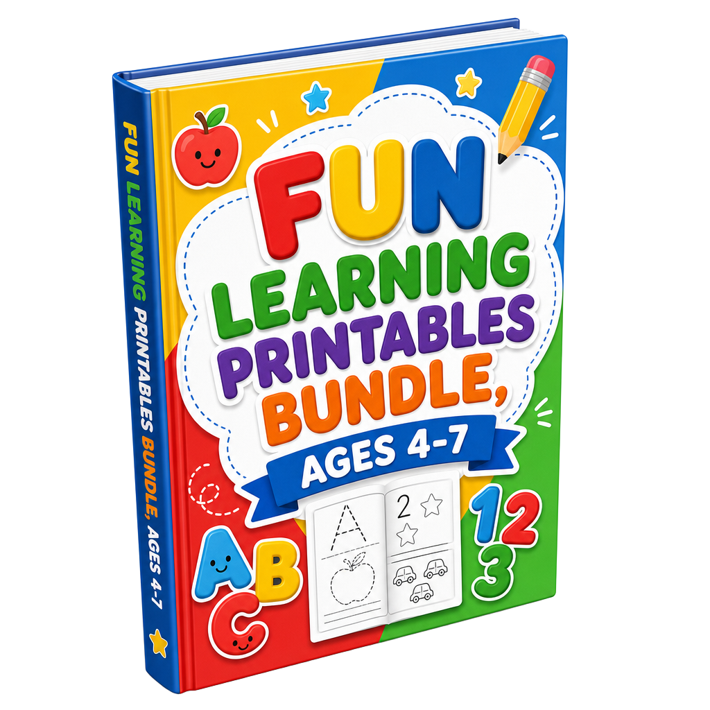 Fun Learning Printables Bundle (Ages 4–7) PDF cover